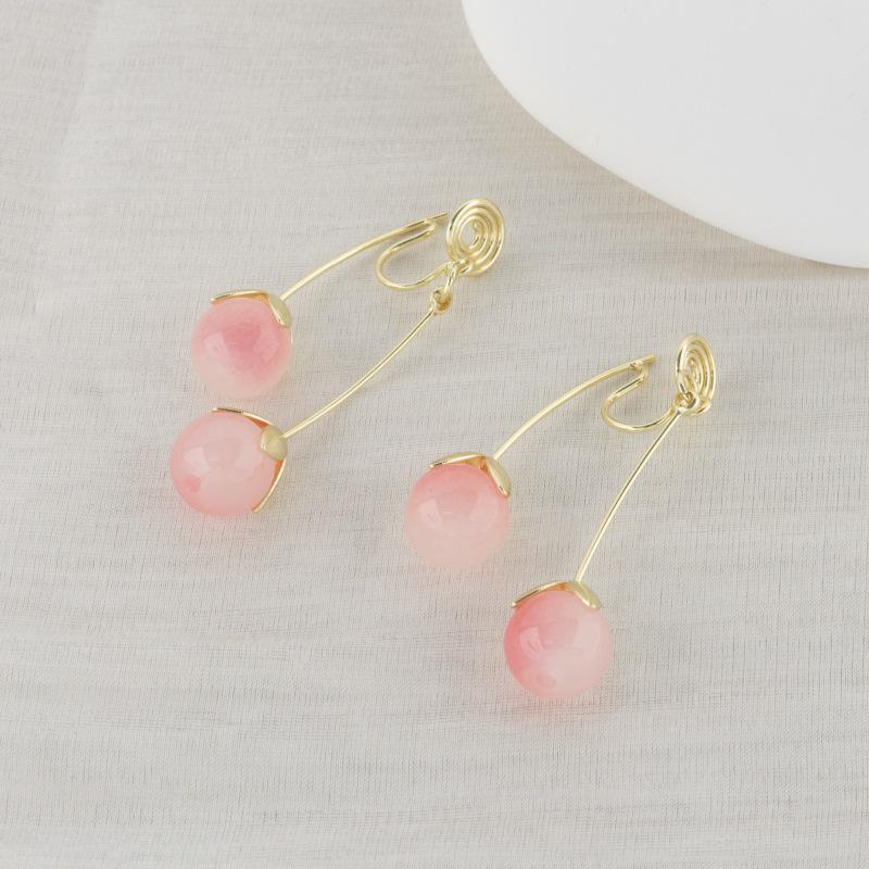 Kamelie Mückenspirale Halter Perlenblume Retro Ohrclips Ohrringe - Kein Piercing erforderlich