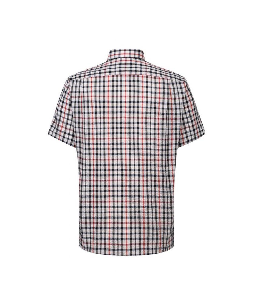 Dagseusyeocheu 100% Cotton Easy Care Small Check Casual Short Sleeve Shirt_Dls1Shcs145I1