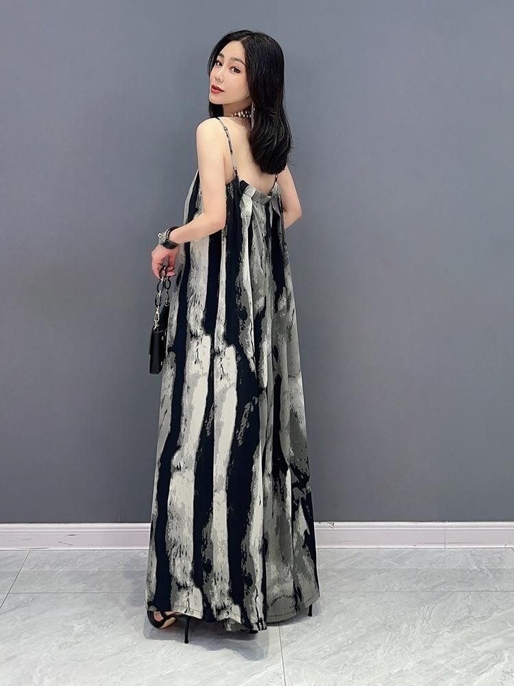 Xitao Trägerlose Jumpsuits Mode Göttin Fan Lässig Ärmellos Locker Jumpsuits WLD16530