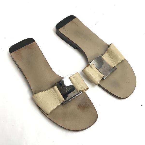 Gucci Flat Sandals Women’s 22.5 Beige Italy Made