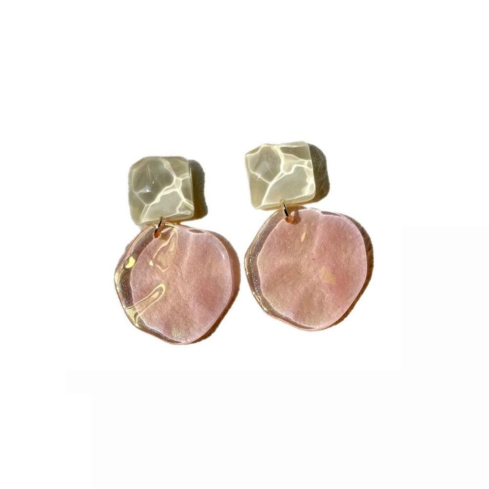 Crystal Clear Drops Earrings Acrylic Stud Earrings Chic Geometric Pendant Earrings Women's Jewelry