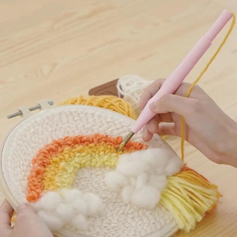 1pc-DIY Handmade Craft Knitting Tool, Embroidery Cloth Threads Needles, WeavingTool Punch Needle Craft DIY Sewing Accessories