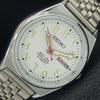 VINTAGE SEIKO AUTOMATIC 6309A REFURBISHED JAPAN MENS WHITE DIAL WATCH A442697-1
