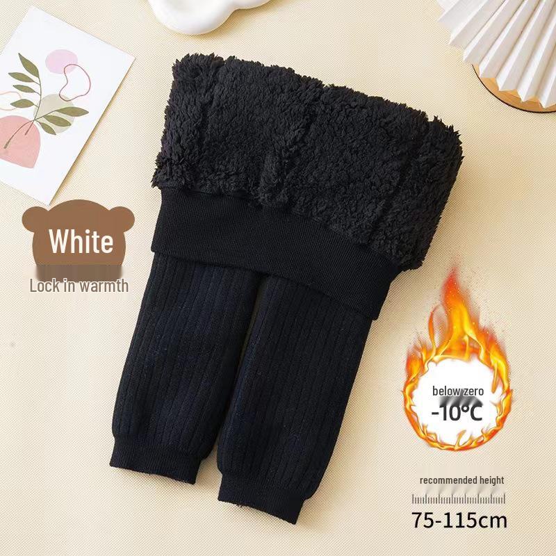 

Class A Fleece-Lined Children s Leggings - Thick, Lamb s Wool, Combed Cotton, Solid Color, Nine-Point Length XL (6-8 years) Length 65cm, Height 105-115cm
