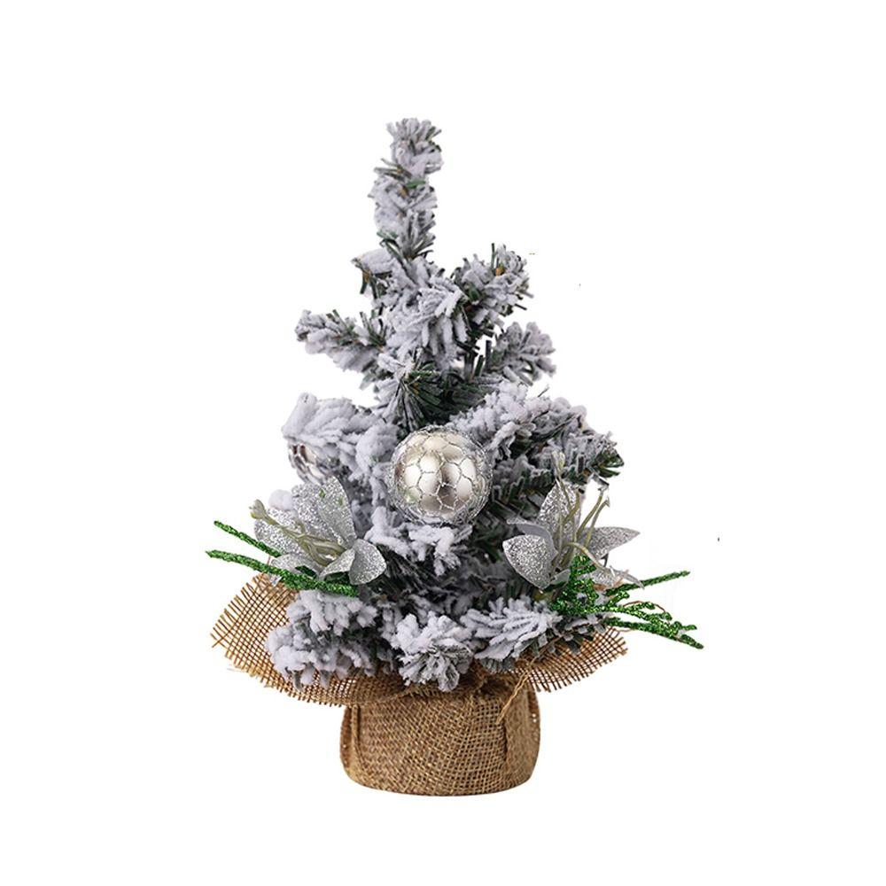 20cm Spray Snow Christmas Tree Mini Artificial Xmas Pine Tree  New Year Gift