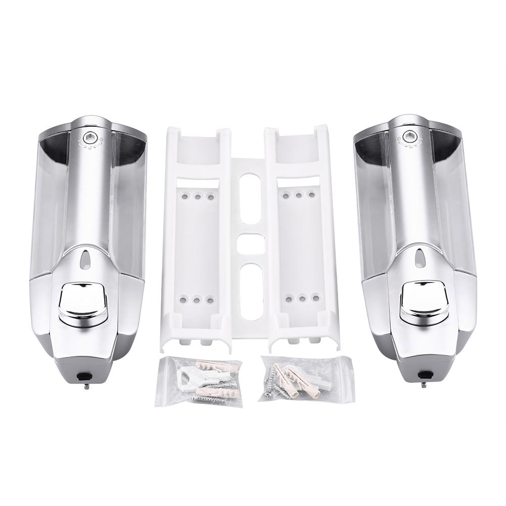 350ml 2*350ml Bathroom Wall Mounted Soap Shampoo Dispenser Lotion Liquid Pump