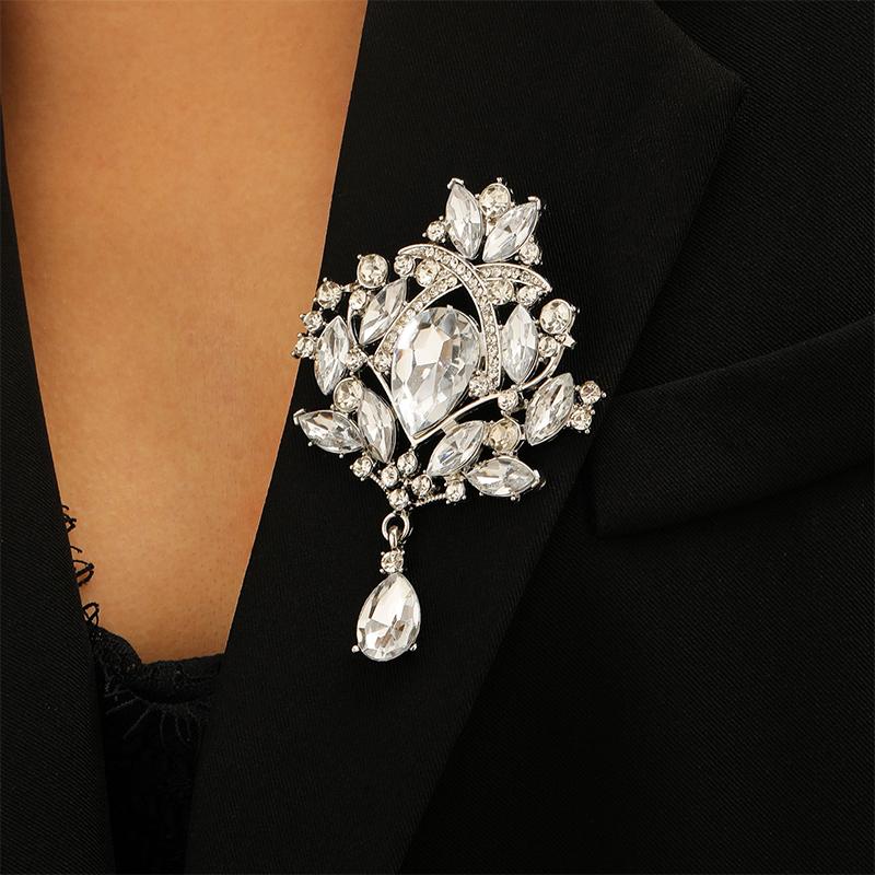 Fashion Retro Teardrop Brooch Bridal Brooch Party Banquet Wedding Pin Jewelry