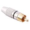 Locking 4pcs Audio Video Cable Solder-Free Connector RCA Male Plug RCA Adapter