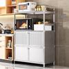 Modern Carbon Steel Kitchen Storage Cabinet
