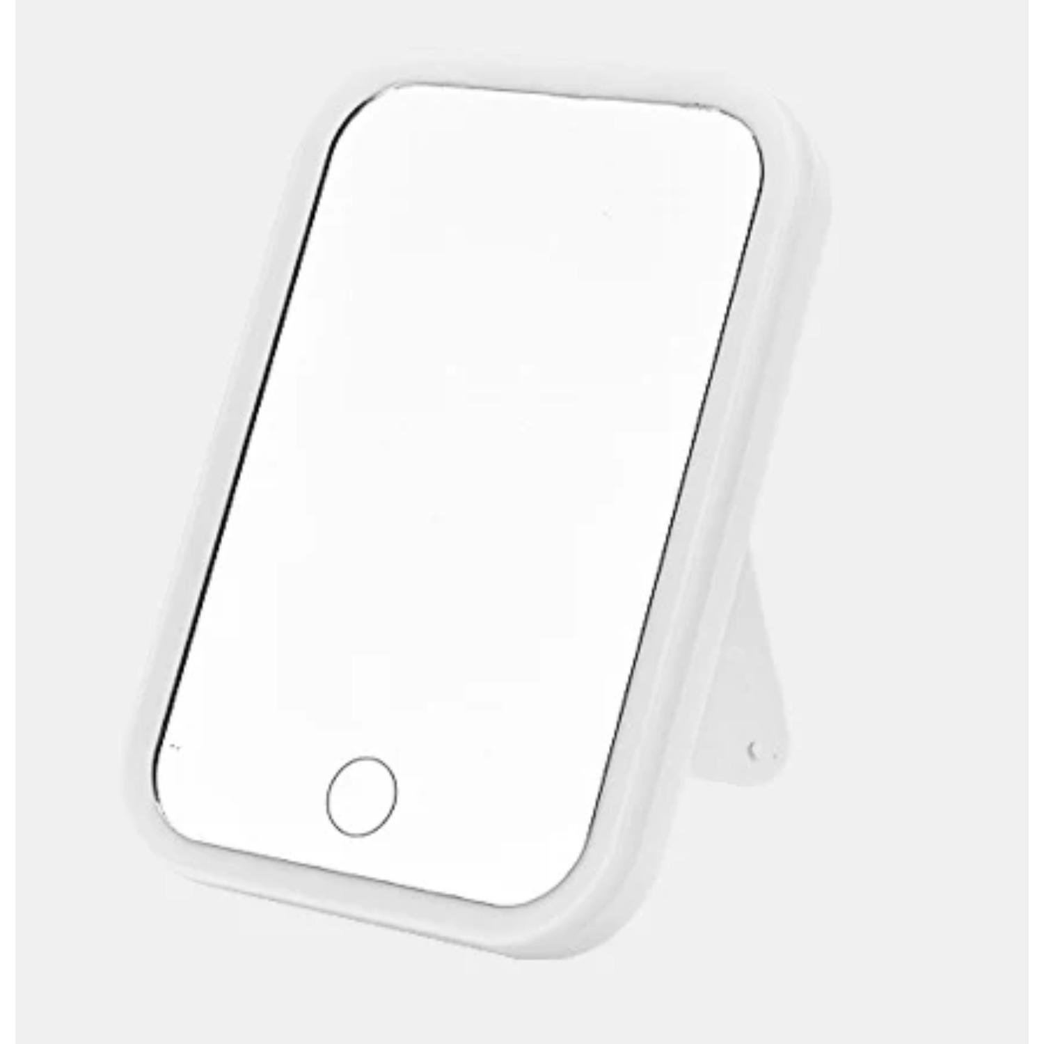 

Компактное светодиодное зеркало с подсветкой, портативное, перезаряжаемое, с сенсорным экраном, настольное, туалетное зеркало, интеллектуальная регулировка яркости