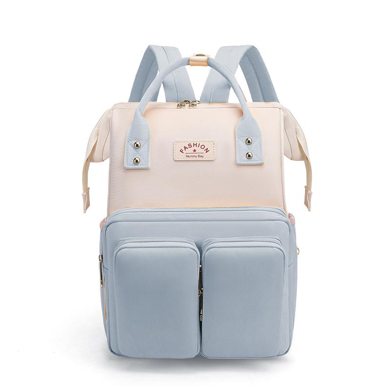 Stylish Mother Diaper Bag Backpack Waterproof Oxford Travel Bag with Multi-compartments