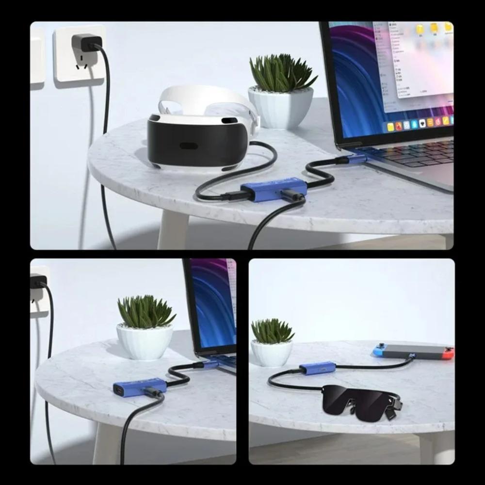 USB C To C Video Converter 4K@60Hz Display Adapter with PD 100W for Laptop Switch To XREAL/VITURE One/RayNeo AR Glasses Monitor