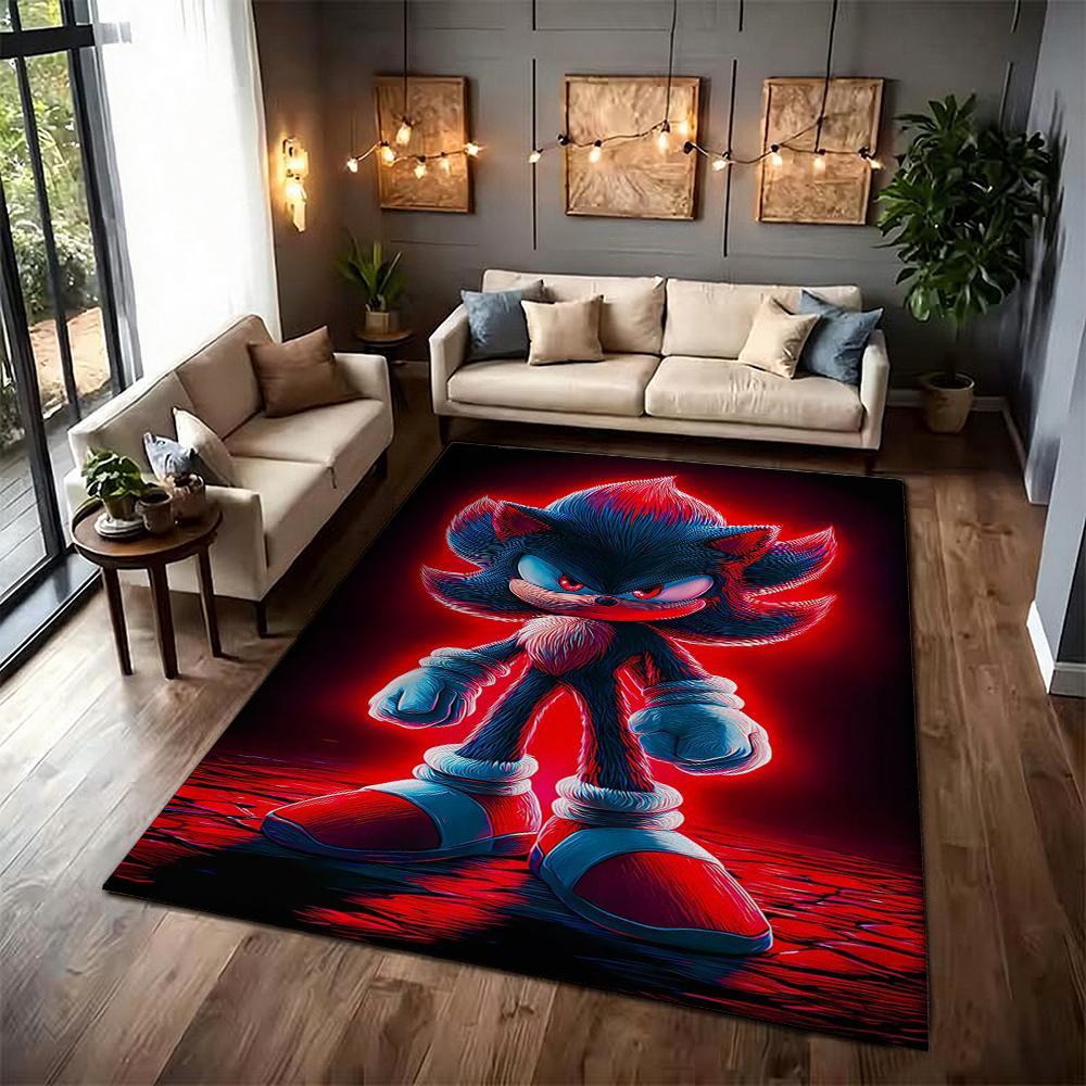 Sonic Hedgehog Carpet Bath Mat Plush Rug Small Rug Living Room Rug Bedroom Rug Machine Washable