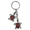 AUGEN Premium Turtle 2 Stainless Steel Keychain Metal For Gifting With Key Ring Anti-Rust (Pack Of 1)