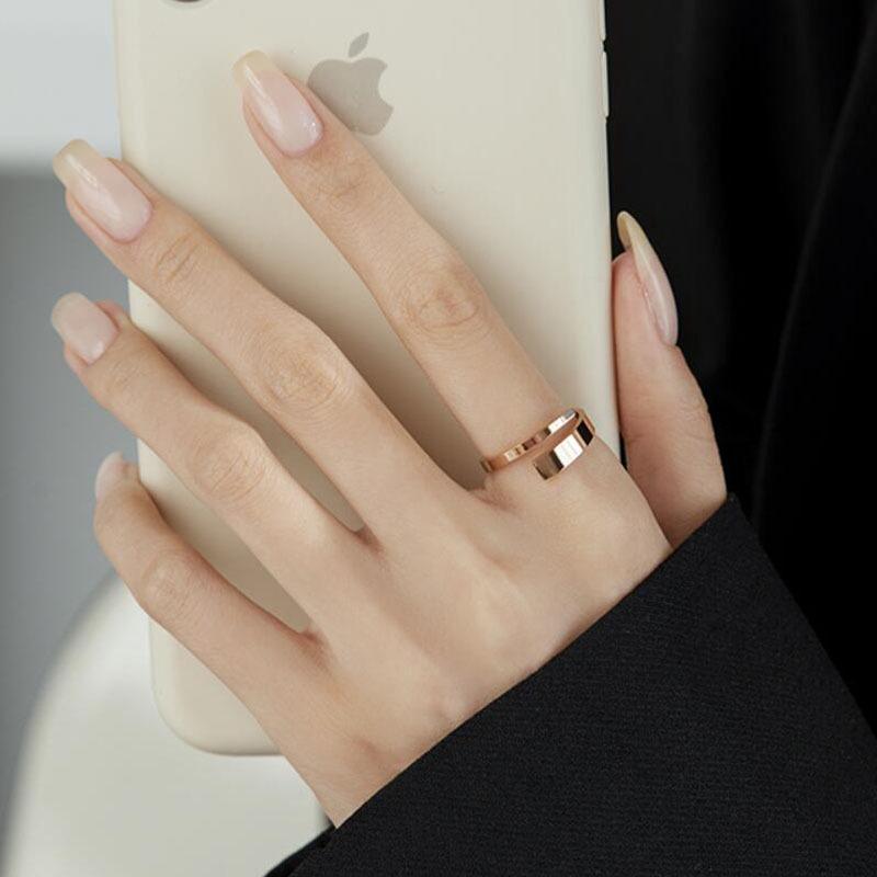 Korean Minimalist Irregular Texture Adjustable Ring