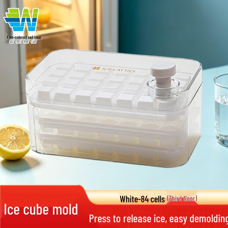 Food-Grade Silicone Ice Cube Tray with Scoop