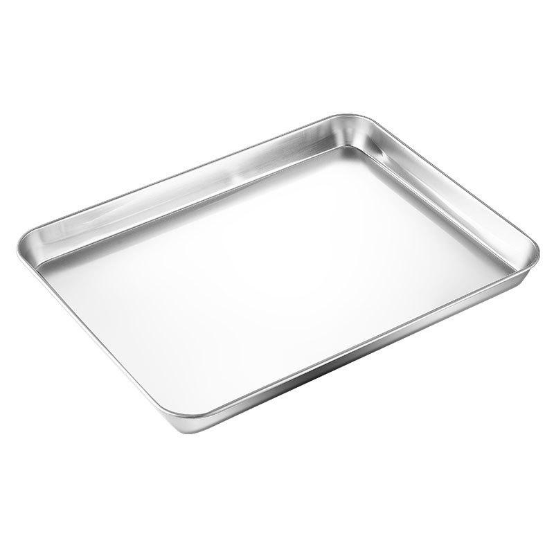 1-5 Pieza Hogar Acero Inoxidable Plato para Fideos Vermicelli Engrosado Rectangular Fondo Plano Plato para Liangpi Plato para Barbacoa Bandeja Médica Dental