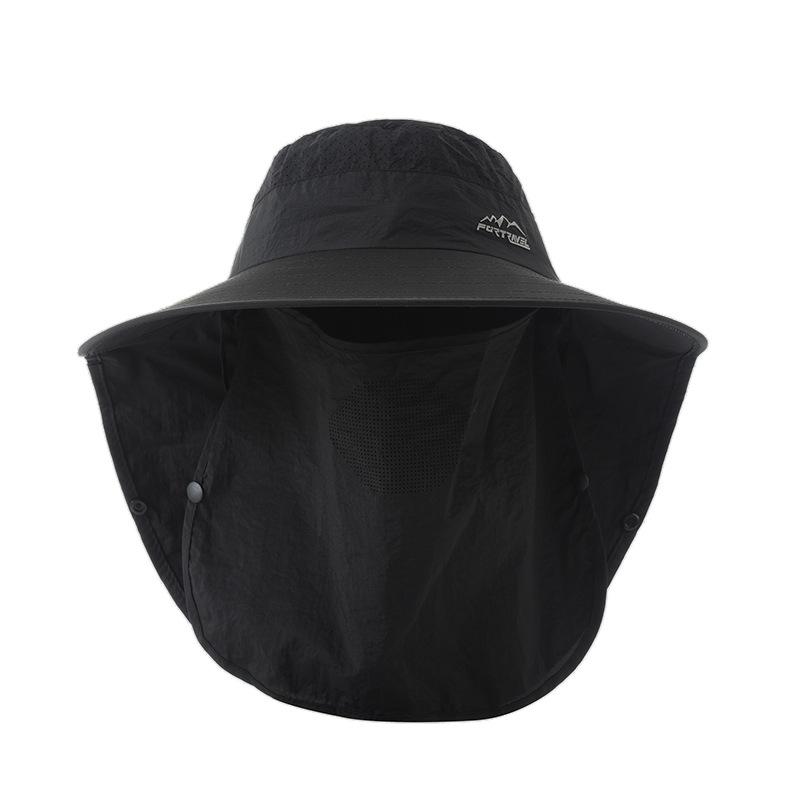 Spring and summer new high-quality shawl mask integrated sunscreen sunshade fisherman hat men's outdoor hiking hat
