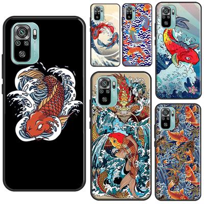 Tattoo Japanese Koi Dragon Wave Case For Xiaomi Redmi Note 11 Pro Note 10 9 8 Pro 11S 9S 10S Cover For Redmi 10 9 9A 9C 9T