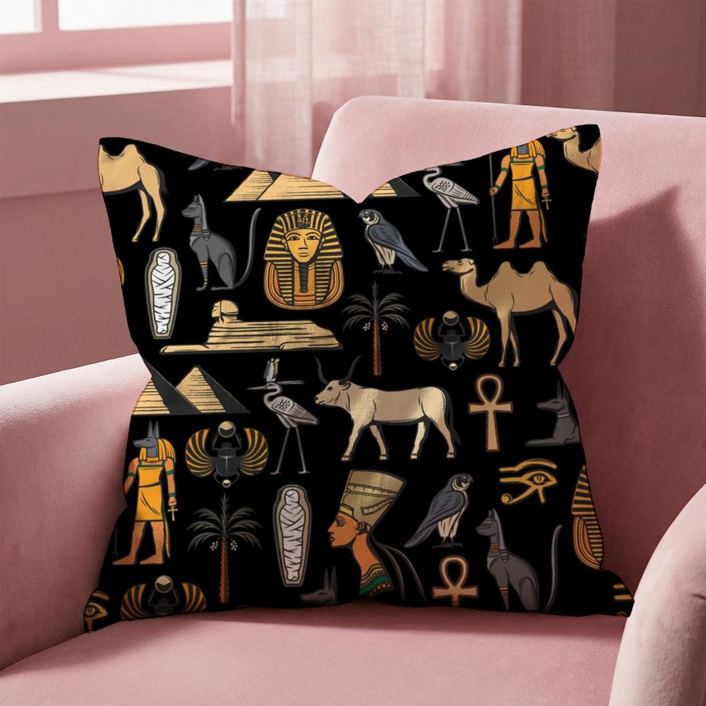 Antike Ägyptische Kissenhülle Mehrzweck-Kissenbezug für Zuhause & Auto - Wendbar, Weich & Langlebig für den täglichen Gebrauch
