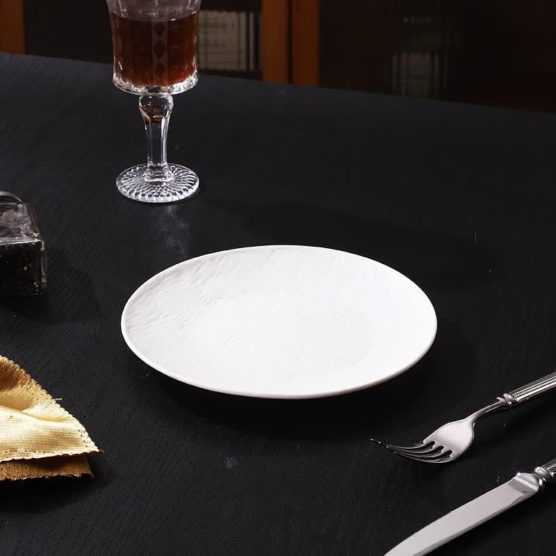 ZISIZ Nordic Stone Texture Steak & Pasta Plate