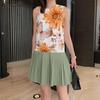 ZANZEA Women Casual Round Neck Print Patchwork Summer Sleeveless Dress