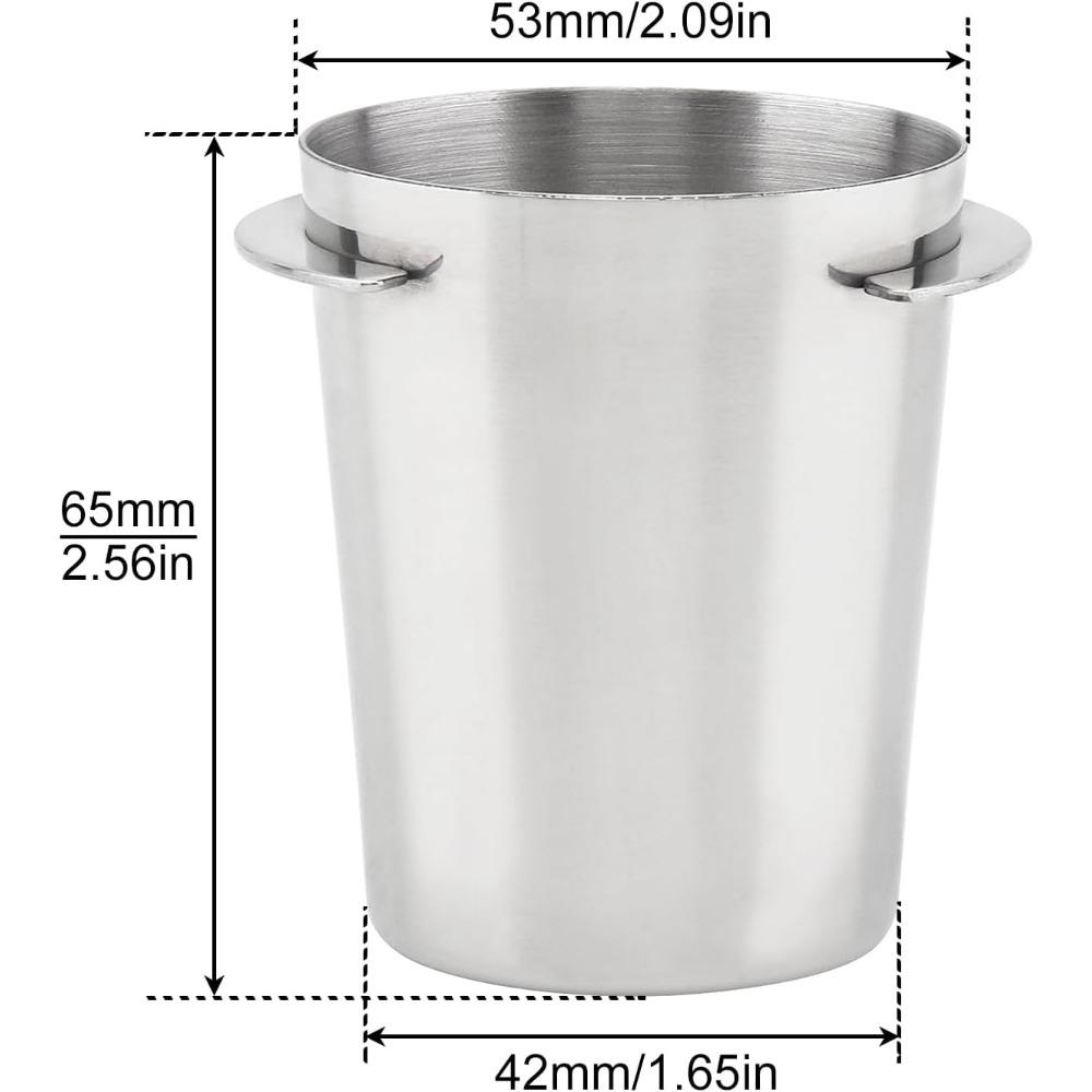 53mm Coffee Dosing Cup Stainless Steel Dosing Cup Coffee Powder Cup Coffee Powder Feeder Espresso Machine Coffeeware Accessories