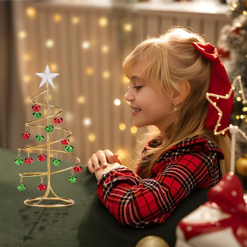 1PC Christmas Decoration Christmas Topper with Small Bells Elegant Spiral Christmas Tree Home Multiple Options Available