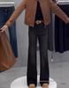 Plus Size High Waist Flare Jeans for Women - Autumn 2025 Style