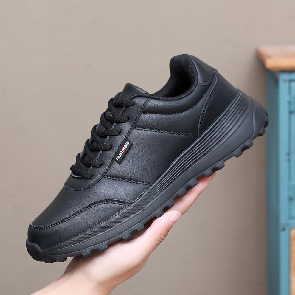 New Men Sneakers Soft Sports Running Shoes New Casual Shoes for Men Solid Black White Walking Footwear Fitness Jogging Men Shoes