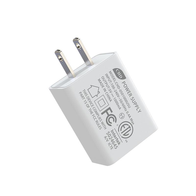 5V1A/5V2A USB Charger with ETL, 3C, and CE Certifications