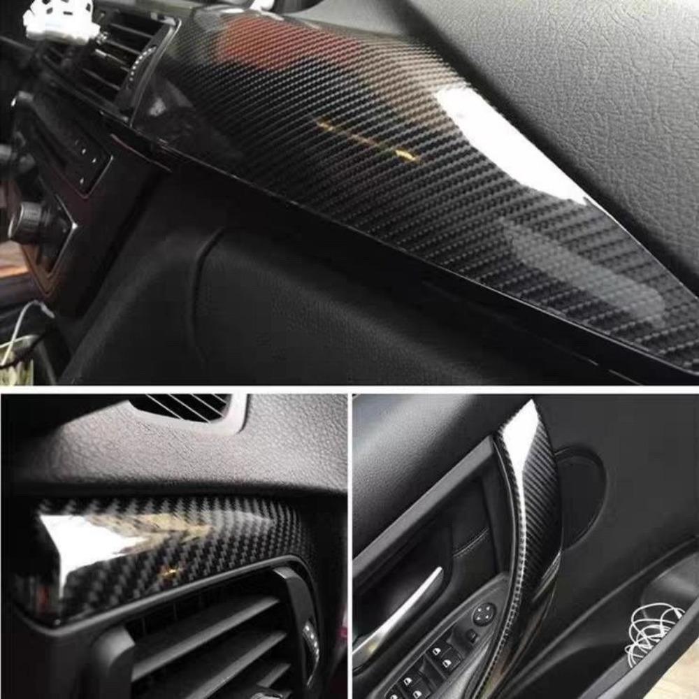 150x50cm Carbon Fiber Car Body Vinyl Wrap Matte Accessories Glossy Black Sticker 6D Auto Foil Cover Motorcycle Decoration Film
