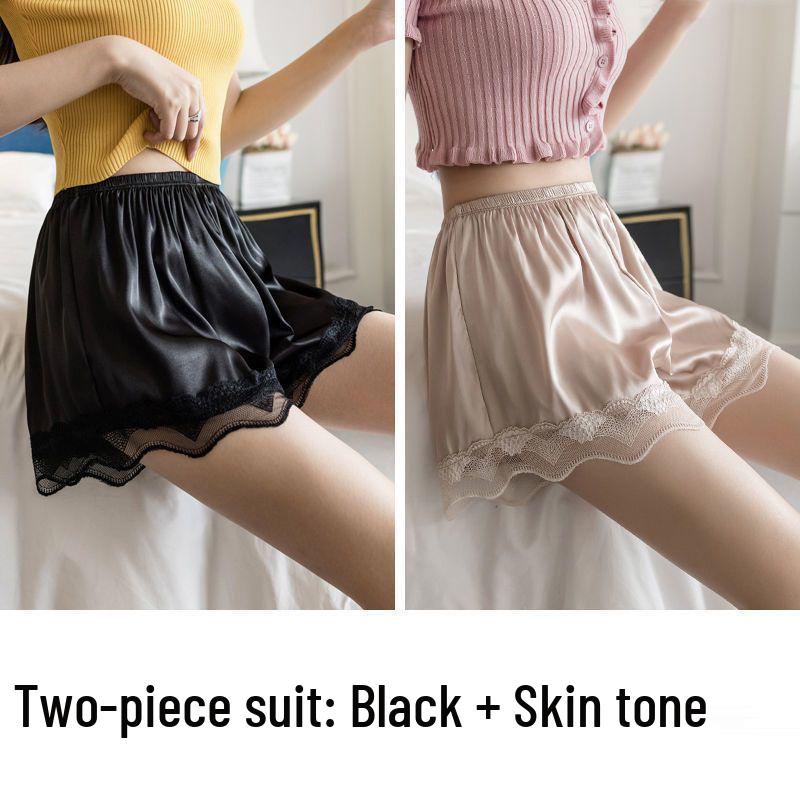 Seamless Ice Silk Lace Women's Summer Anti-Exposure Loose Shorts