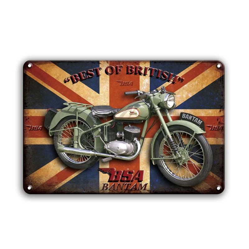 Vintage Motorcycle Guzzi Metal Sign Retro Plate Decorative Plaque Wall Decor Garage Man Cave Motor Tin Painting Wall Decor