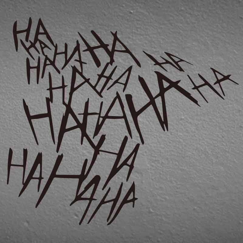 HAHAHA Joker Lachend Motorradhelm Aufkleber Wasserdicht Motorrad Benzintank Langlebige Dekoration Autofenster Lustige Vinyl Aufkleber