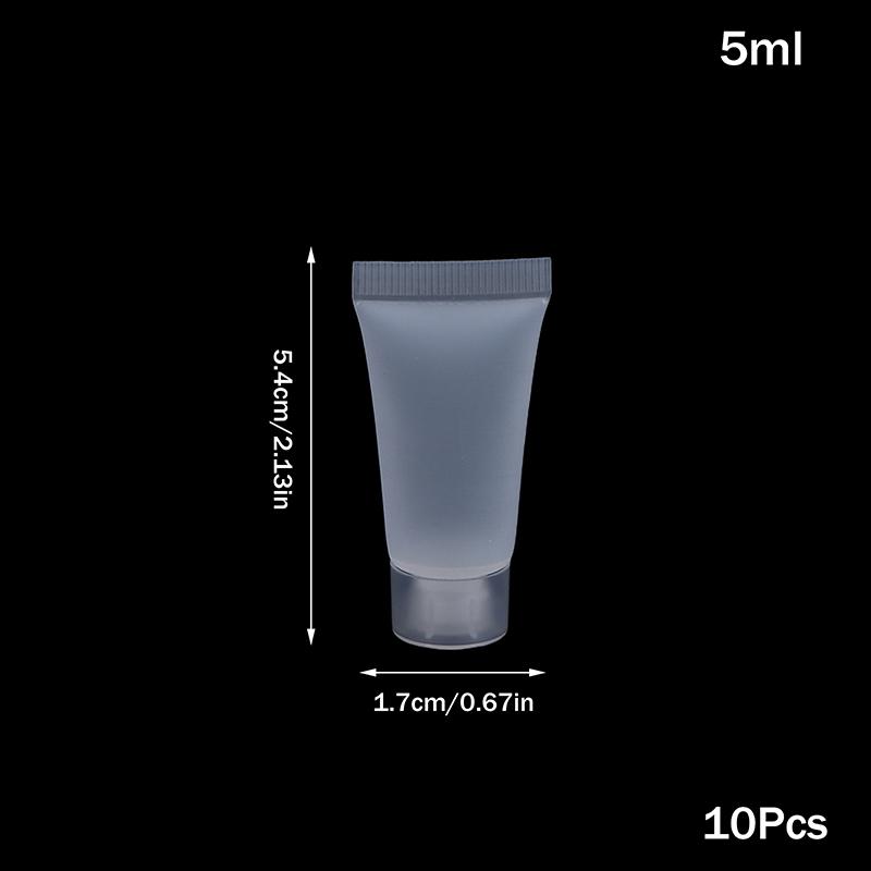 10Pcs Squeeze Lotion Container Refillable Bottle Travel Pack Empty Matte Clear Tube Cosmetic Cream Lotion Shampoo Bath Dispenser