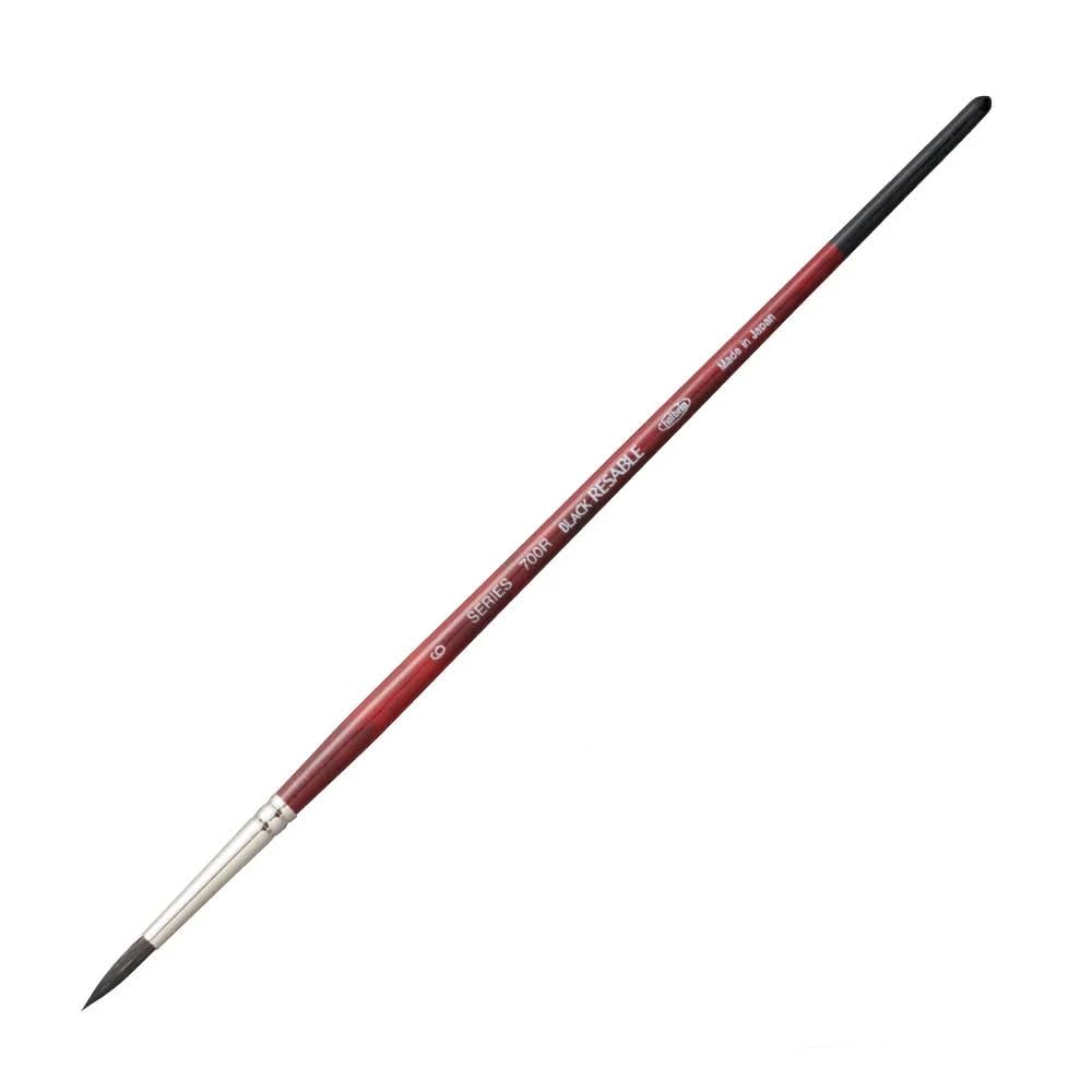 

Holbein Watercolor Paint Brush Black Resable 700R Round 6 204134 No.