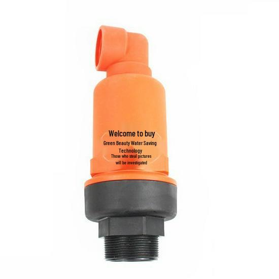 DN50 63/2-Inch Orange Plastic Air Vent Valve for Agricultural Micro and Drip Sprinkler Irrigation Systems