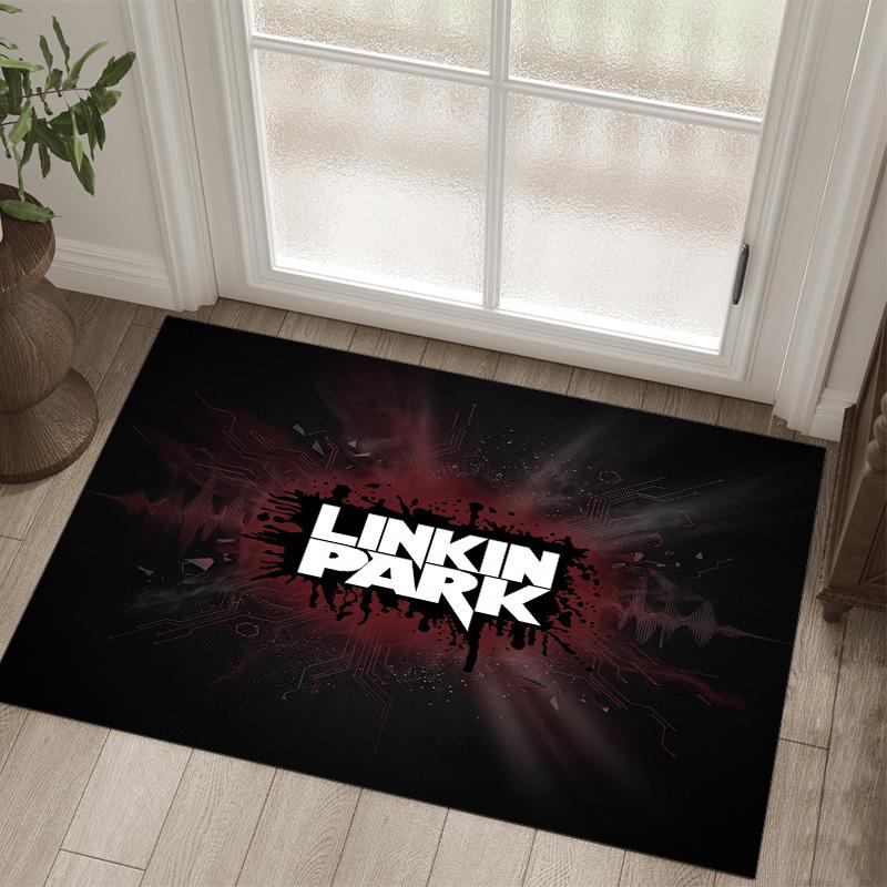 Linkin Park Design Crystal Velvet Carpet Cozy Non?Slip Printed Rug For Bedroom Living Room Entrance