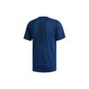 Adidas Round Neck Short Sleeve T-Shirt Men Tops Blue EB8047