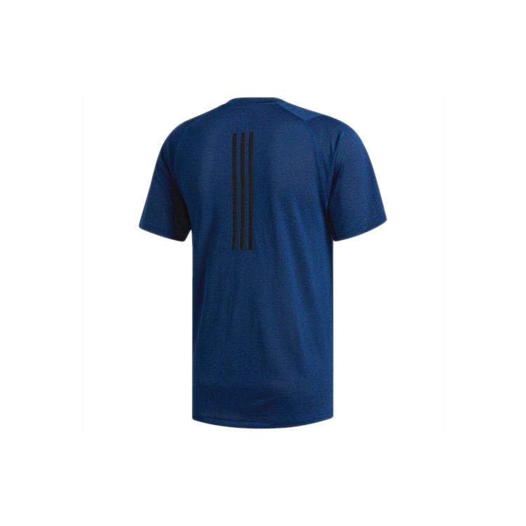 Adidas Round Neck Short Sleeve T-Shirt Men Tops Blue EB8047