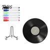 Artistic Record Displays Vinyl DIY Graffiti Clock Ornament, Blank Acrylic Retro Tabletop Wall Personalized Gift Ideas Decor with Stand, Reusable