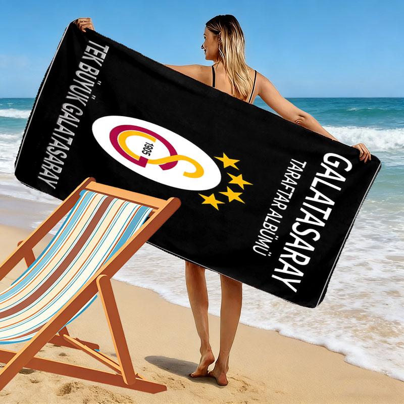 Galatasaray Heroes Print Beach Towel, Large Soft Quick Dry Towel for Beach Camping Swimming