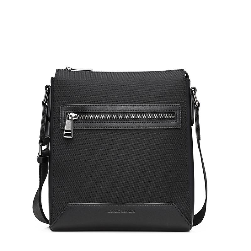 New JAGUAR Synthetic Leather Shoulder Bag, Crossbody Bag Regular Men's Black JM1221611101