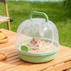 Transparent Travel Hamster Carrier Breathable Outdoor Hamster Cage  Pet Outgoing