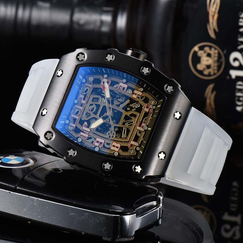 New Hollow Non-mechanical Pointer Single Calendar Unisex Quartz Watch Barrel Watch