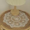 French Round Lace Placemat Ins Exquisite Embroidered Lace Table Mat European Style Photo Background Decorative Cloth