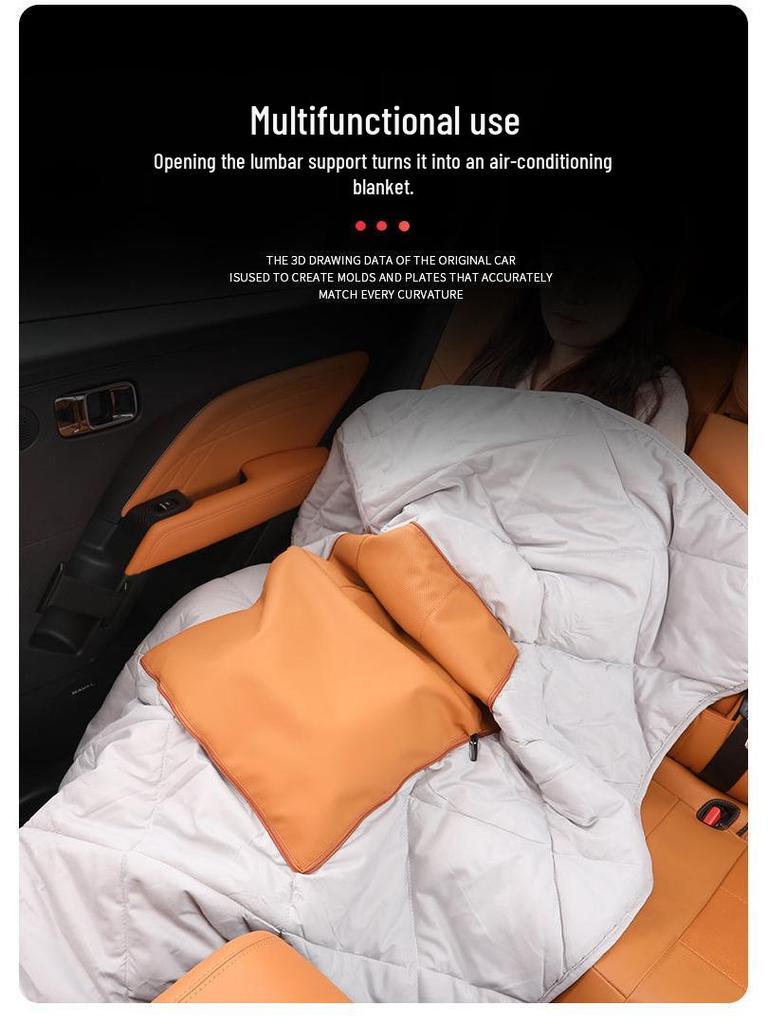 This Multi-functional Car Pillow and Lumbar Support Blanket Fits 2023-2024 Haval H6 Models, Offering Versatile Comfort for Car Use.
