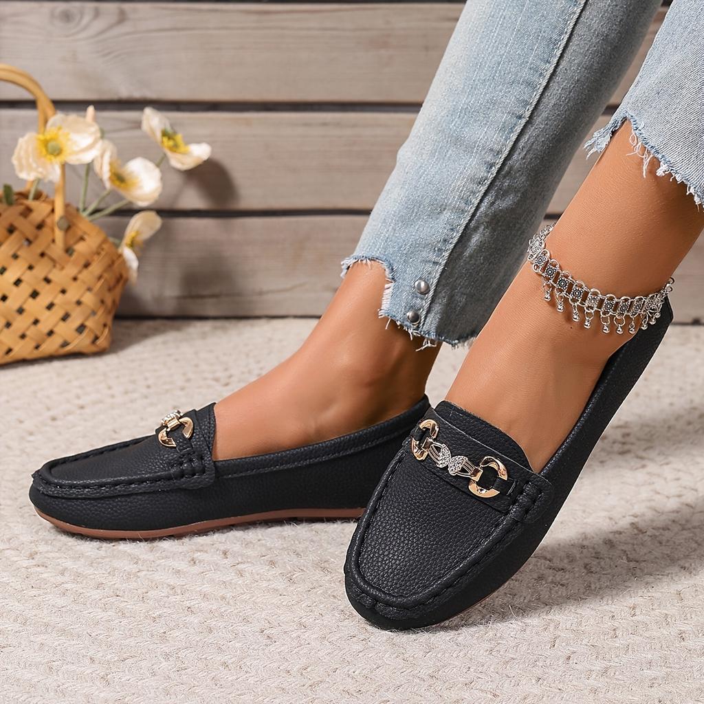Comfortable Casual Versatile Women'S Flat Round-Toe Small Single Shoes Casual Loafers, Women Shoes