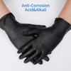 50/2x Black Gloves Thickened Black Nitrile Gloves for Cleaning Hairdressing Waterproof Dishwashing Tattoo Gloves Kitchen Tools